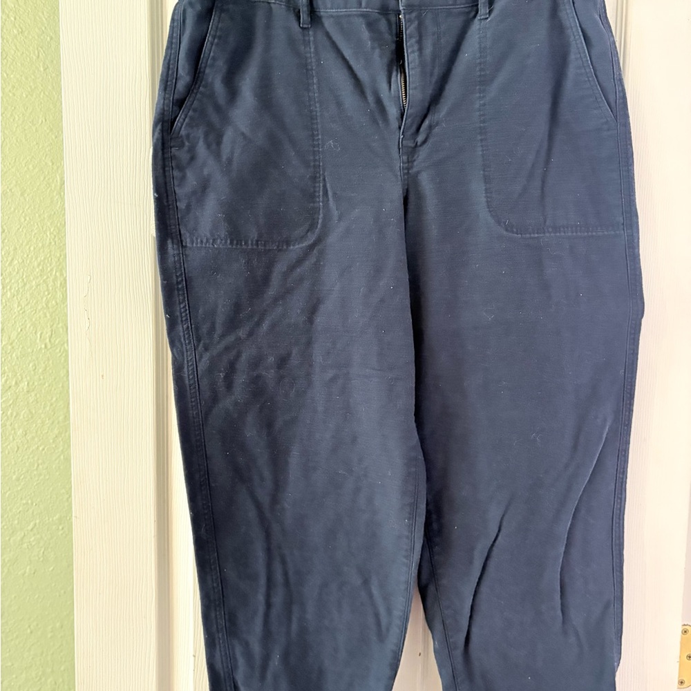 J. Crew Wide-Leg Pants in Navy